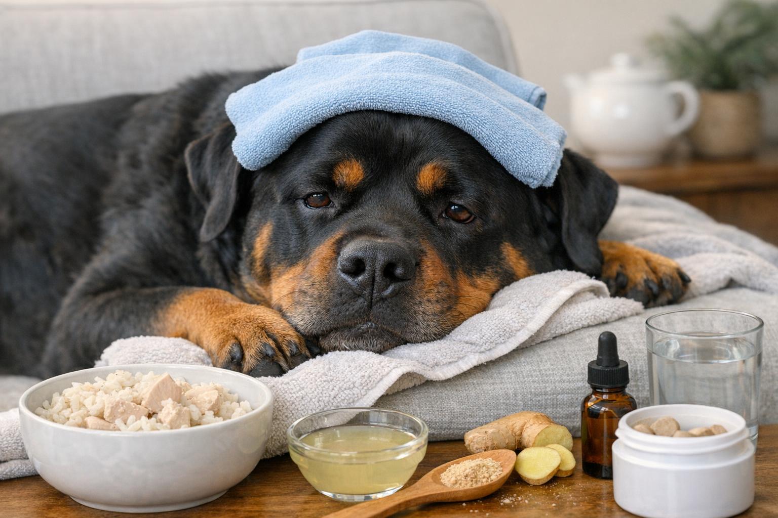 how to help a dog with an upset tummy