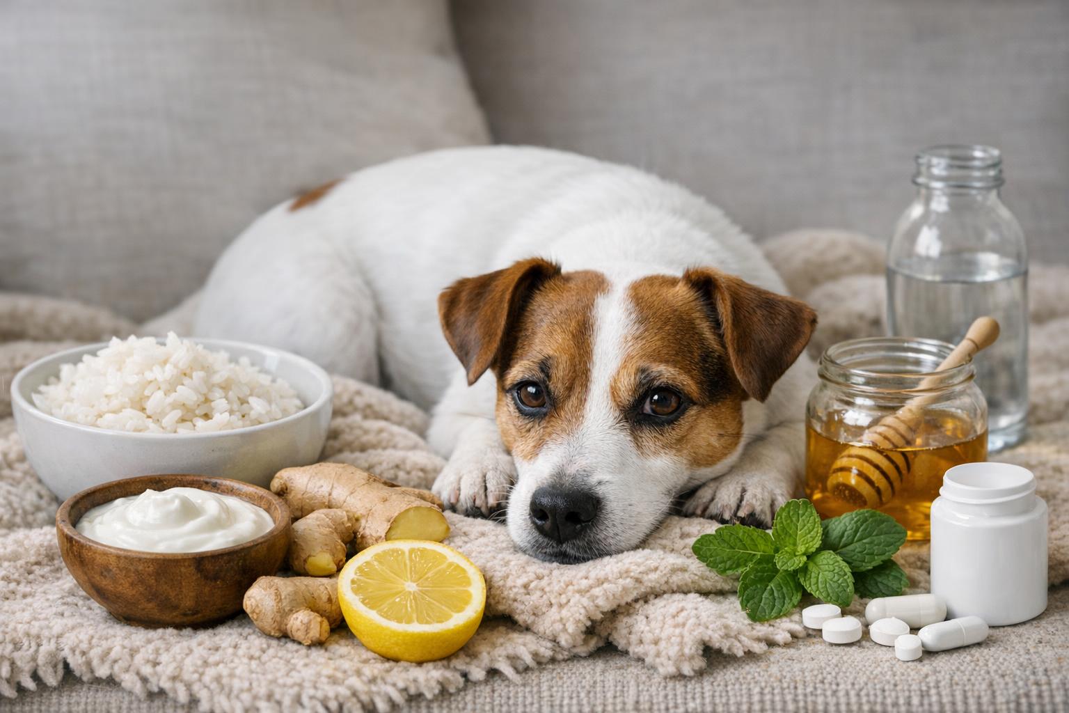 what helps a dogs upset stomach