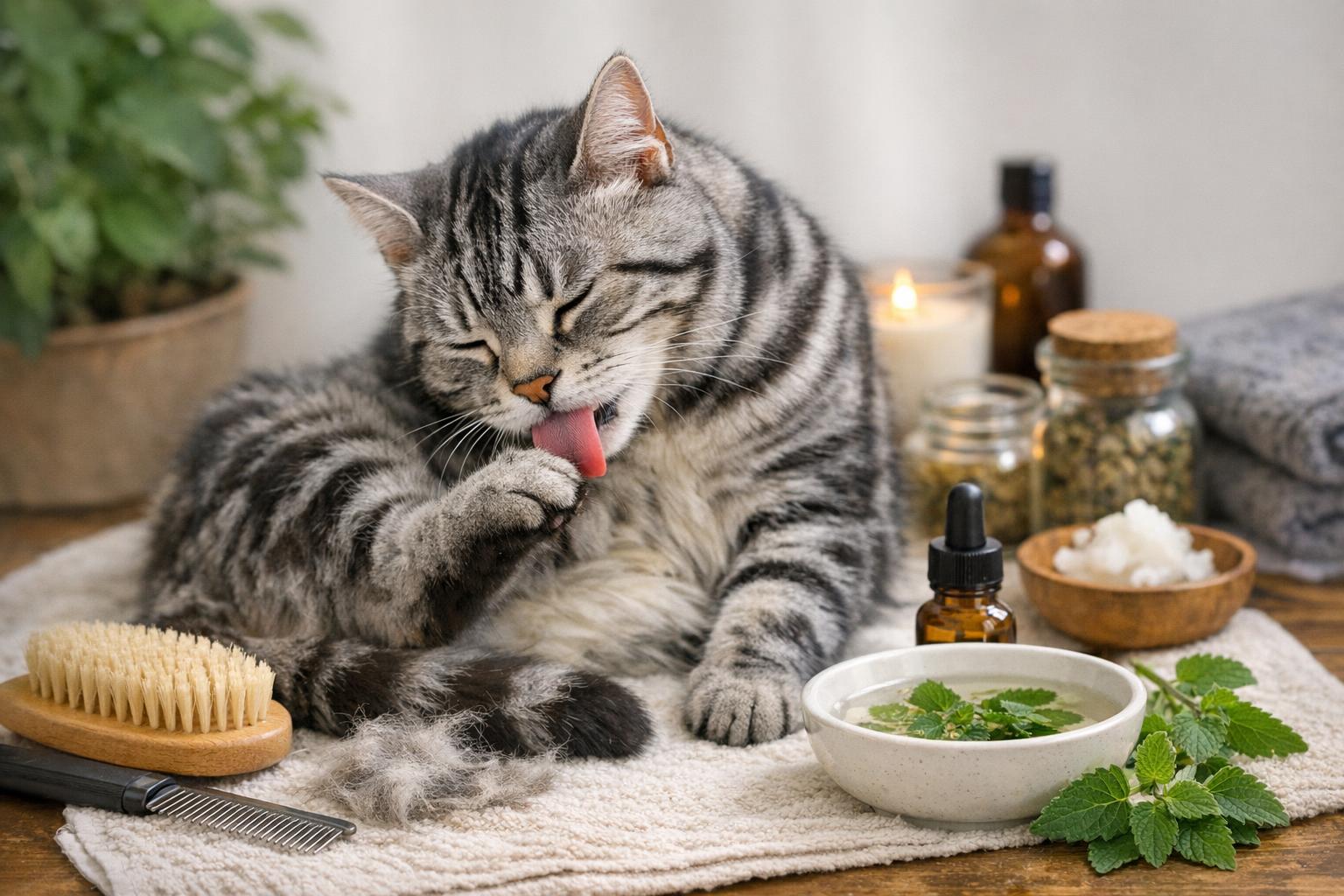 Grooming Guide for Cat Excessive Grooming Natural Remedies