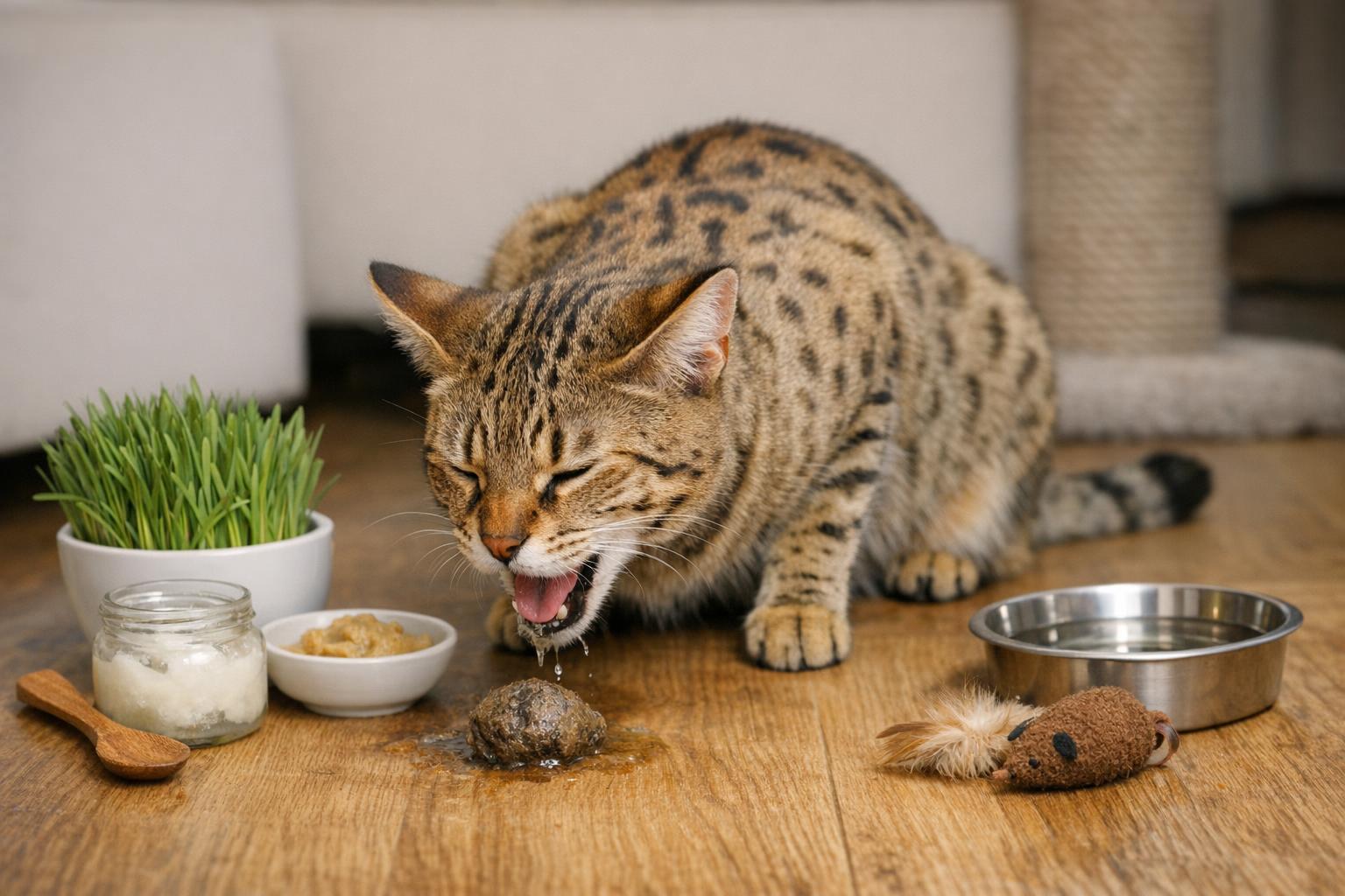 Hairball Support: Cat Coughing Up Hairball Home Remedies