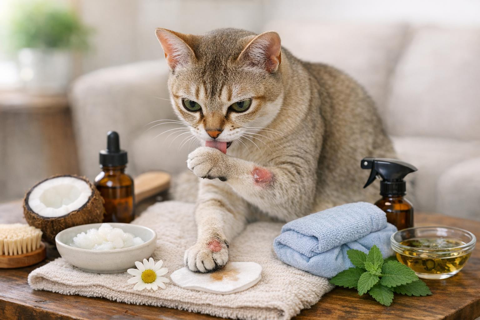 Gentle At Home Remedies For Feline Overgrooming Treatment