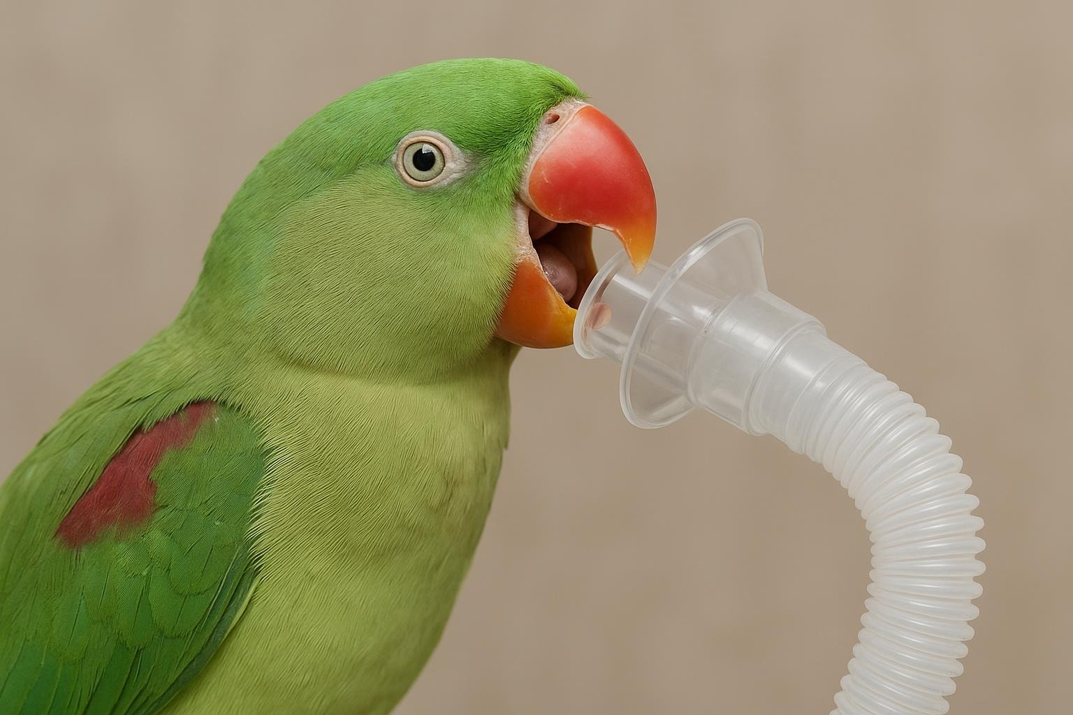 Respiratory Support For Birds: Bird Open Mouth Breathing Aid